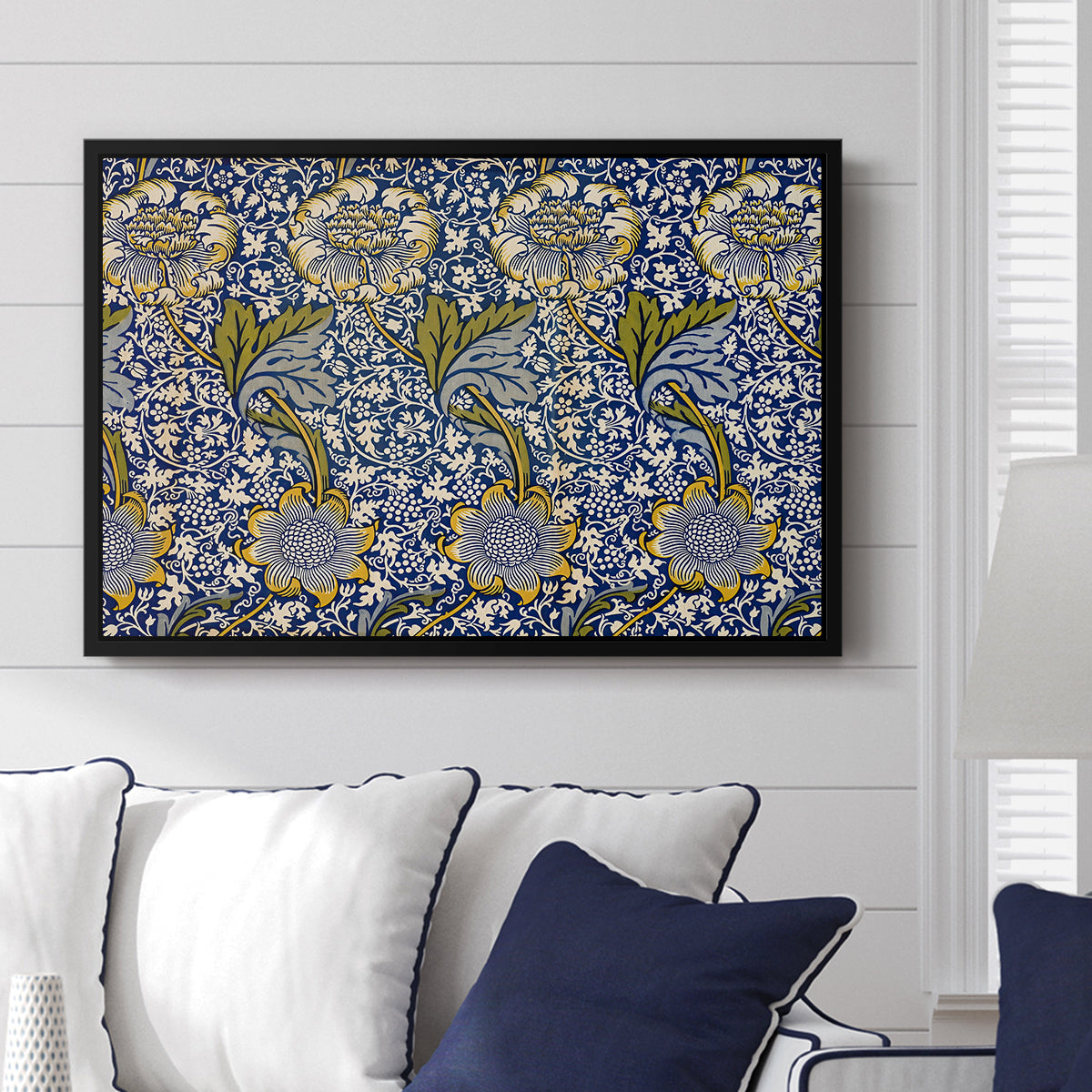 Kennet - Indigo/Gold, 1883 - Floater Framed Canvas Print
