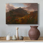 Canvas art print featuring an expressive composition highlighting light after storm, styled above a decorative console