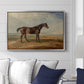 Dr. Syntax, a Bay Racehorse, Standing in a Coastal Landscape, an Estuary Beyond, c. 1820 - Floater Framed Canvas Print