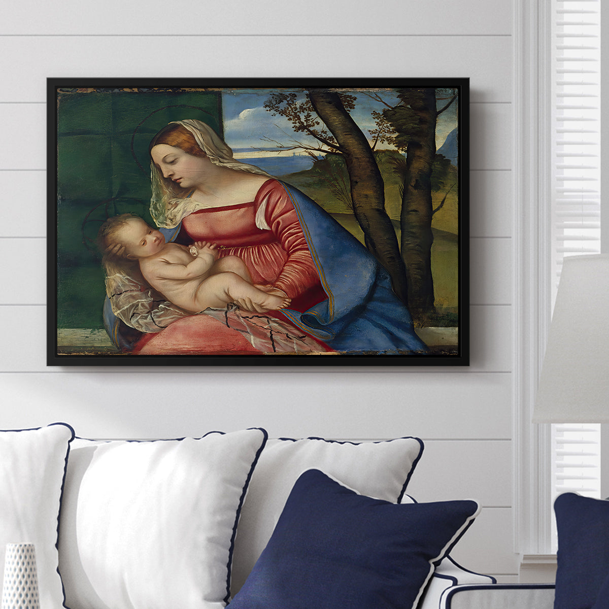Madonna and Child, c. 1508 - Floater Framed Canvas Print