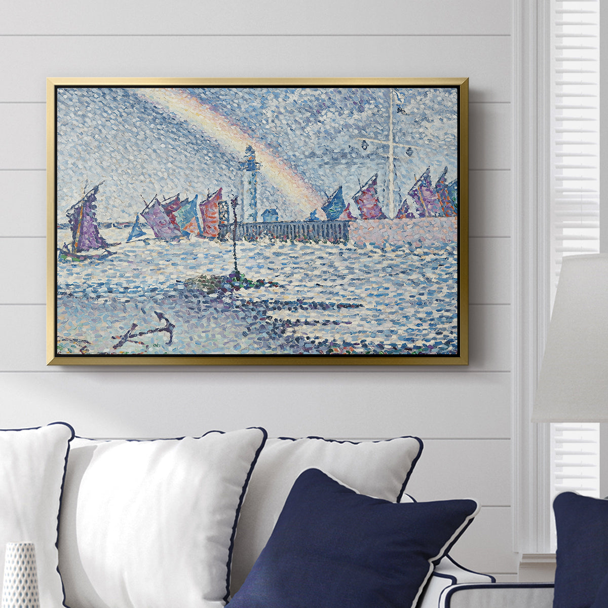 Entrance to the Port of Honfleur, 1899 - Floater Framed Canvas Print