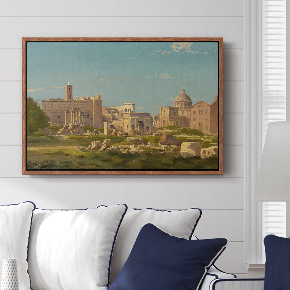 The Roman Forum, c. 1860 - Floater Framed Canvas Print