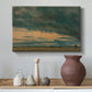 Canvas art print featuring an expressive sky composition, styled above a decorative console