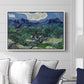 Olive Trees with the Alpilles in the Background, 1889 - Floater Framed Canvas Print