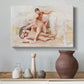 Canvas art print featuring an expressive composition of bodies, styled above a decorative console