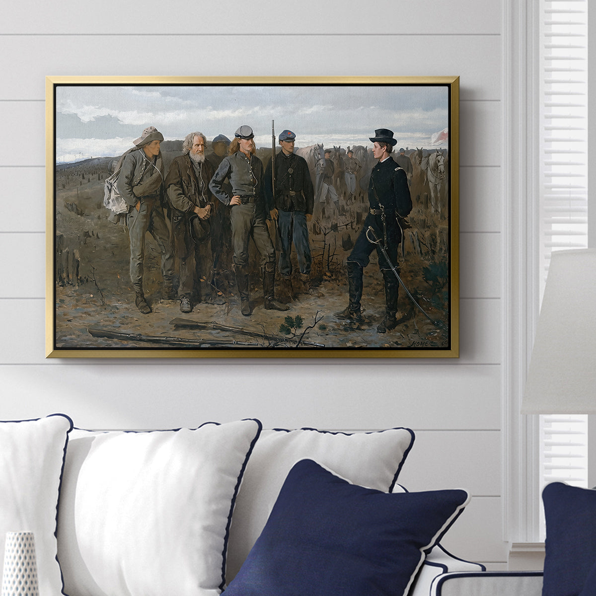 Prisoners from the Front, 1866 - Floater Framed Canvas Print