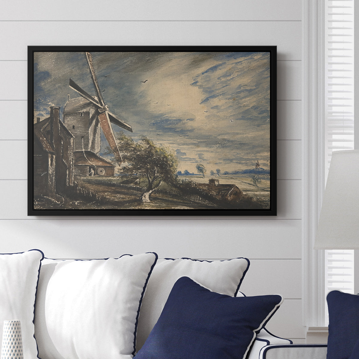 A Mill Near Colchester, c. 1833 - Floater Framed Canvas Print