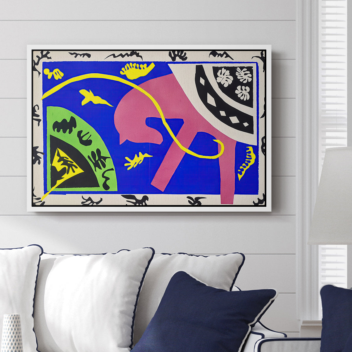 The Horse, the Rider and the Clown, from Jazz, 1947 - Floater Framed Canvas Print