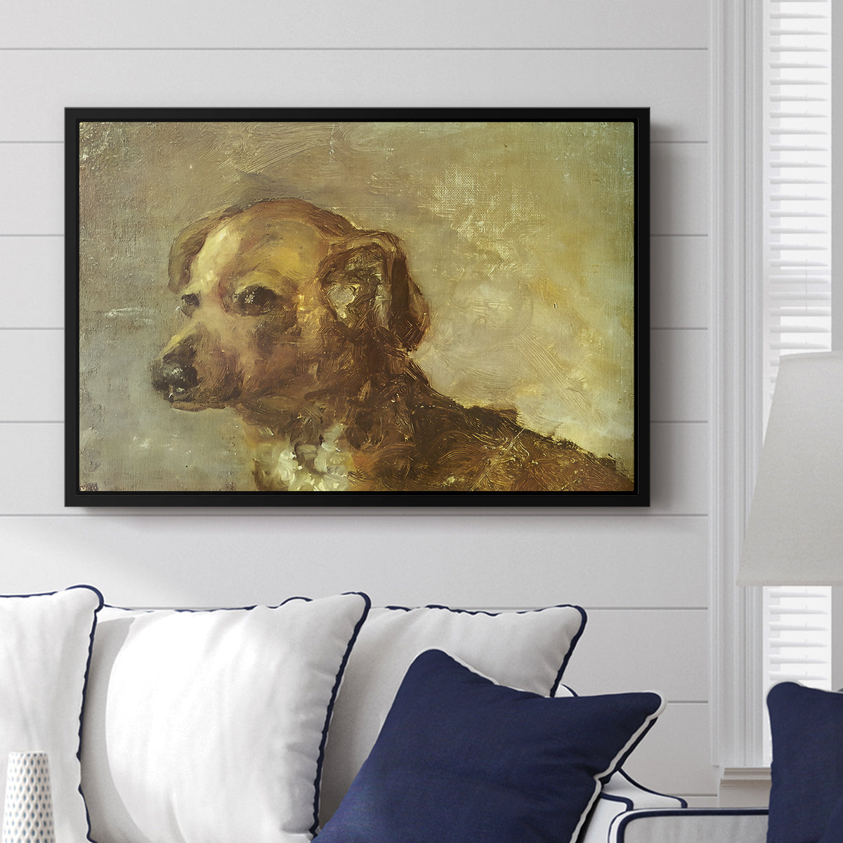 Cliper, the Artist's Dog, 1895 - Floater Framed Canvas Print