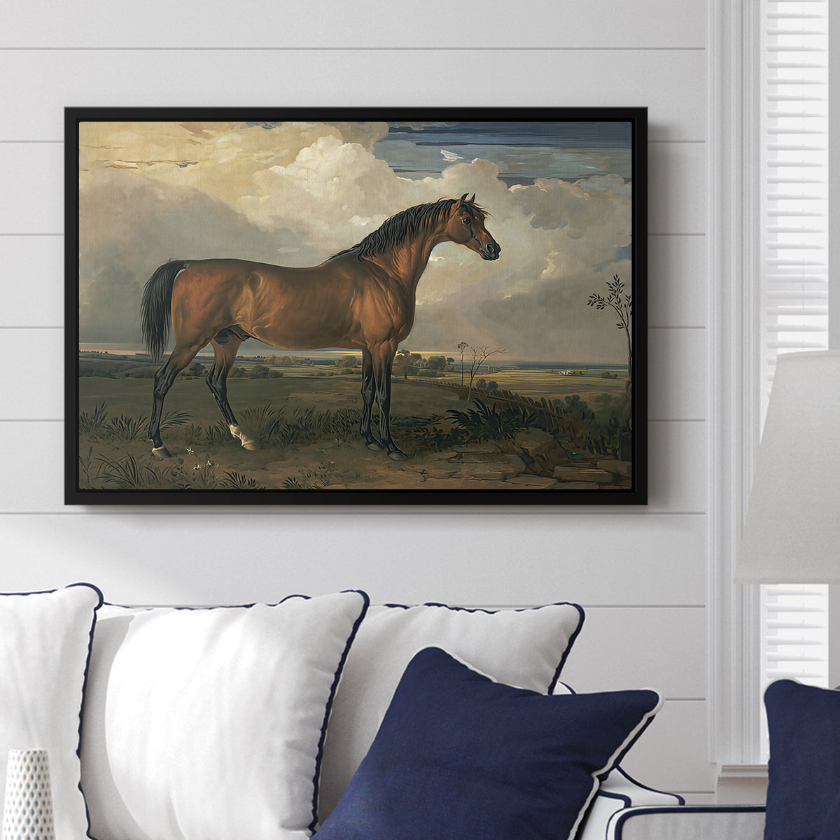 Eagle, A Celebrated Stallion, 1809 - Floater Framed Canvas Print