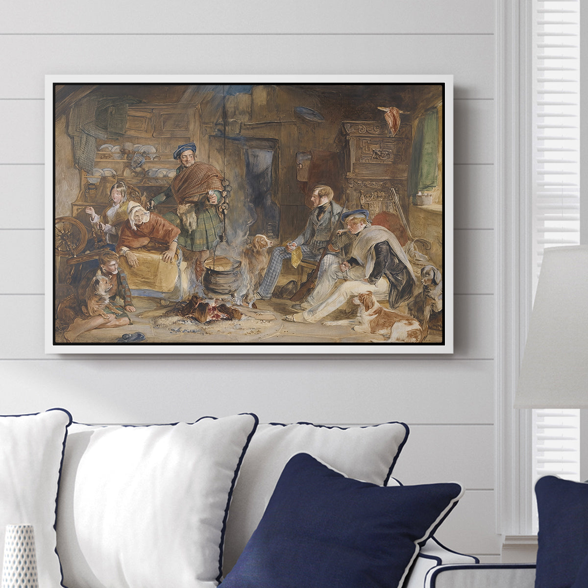 Highland Hospitality, 1832 - Floater Framed Canvas Print