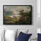 Young Peasant Couple Resting in the Field, 1829 - Floater Framed Canvas Print