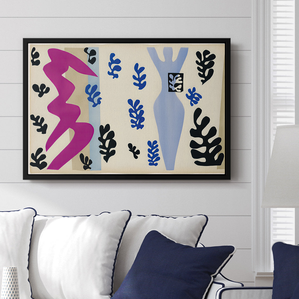 The Knife Thrower (Le lanceur de couteaux), from Jazz, 1947 - Floater Framed Canvas Print