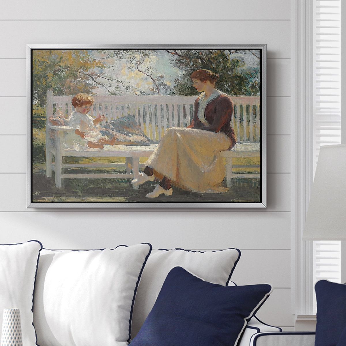 Eleanor and Benny, 1916 - Floater Framed Canvas Print