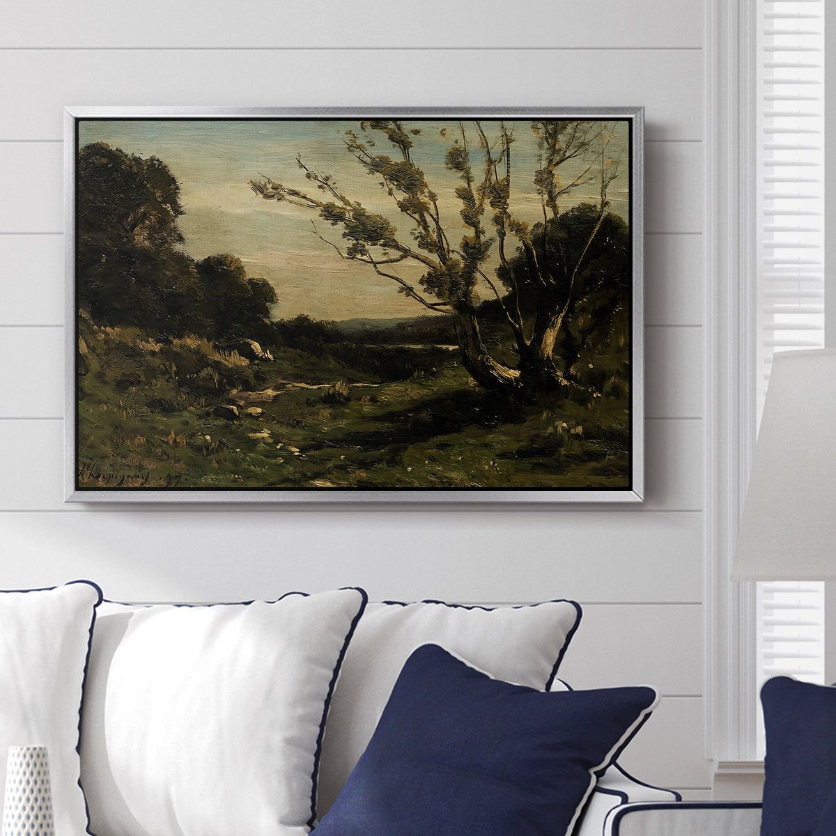 Morning in the Nievre, 1877 - Floater Framed Canvas Print