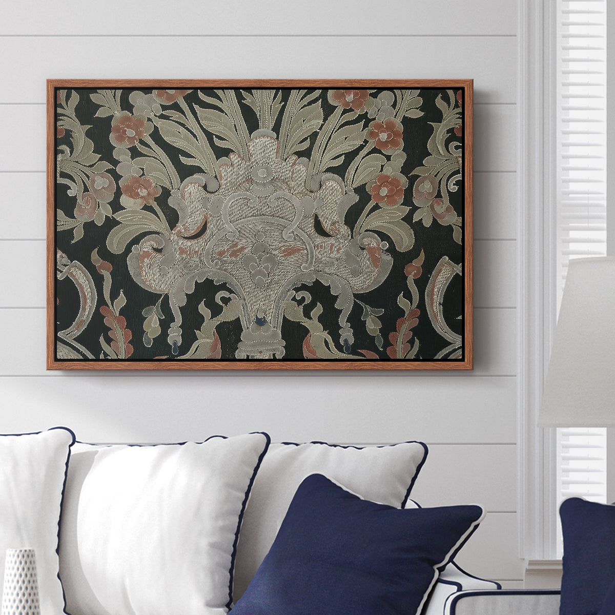 Hanging (Printed Textile), c. 18th Century - Floater Framed Canvas Print