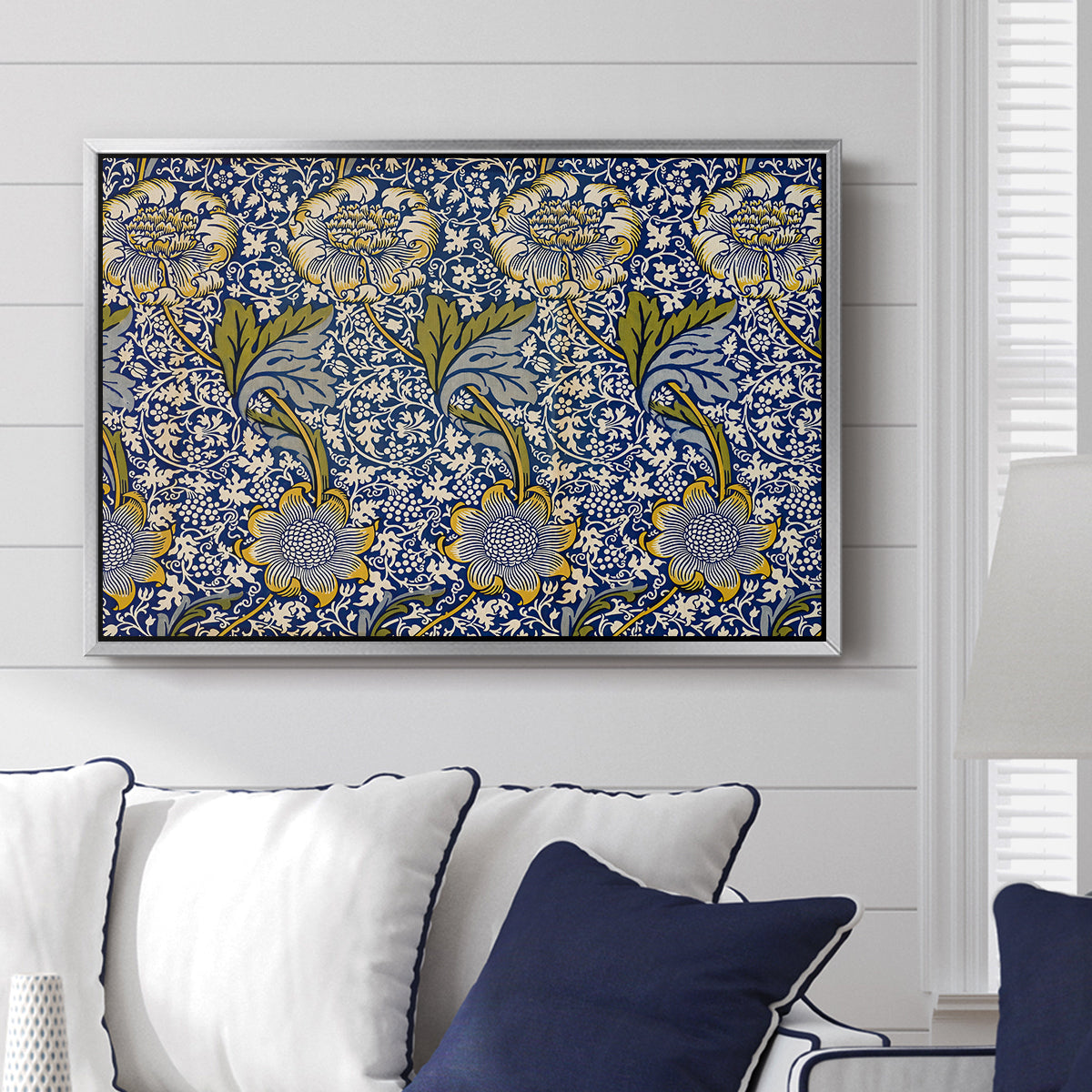 Kennet - Indigo/Gold, 1883 - Floater Framed Canvas Print