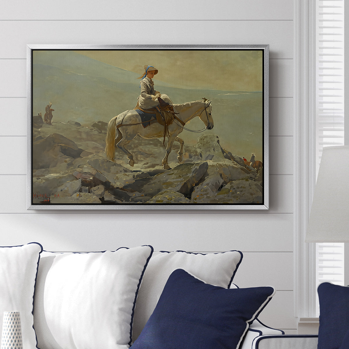 The Bridle Path, White Mountains, 1868 - Floater Framed Canvas Print