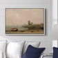 The Stranded Boat, 1863 - Floater Framed Canvas Print