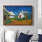 Three White Cottages at Saintes-Maries, 1888 - Floater Framed Canvas Print
