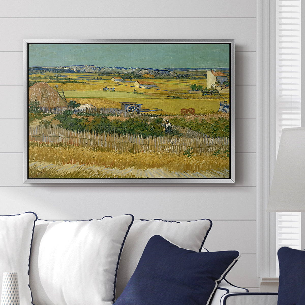 The Harvest, 1888 - Floater Framed Canvas Print