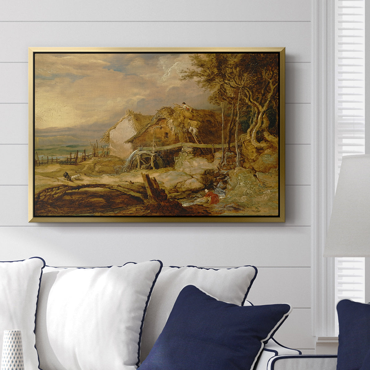 An Overshot Mill, c. 1802-1807 - Floater Framed Canvas Print
