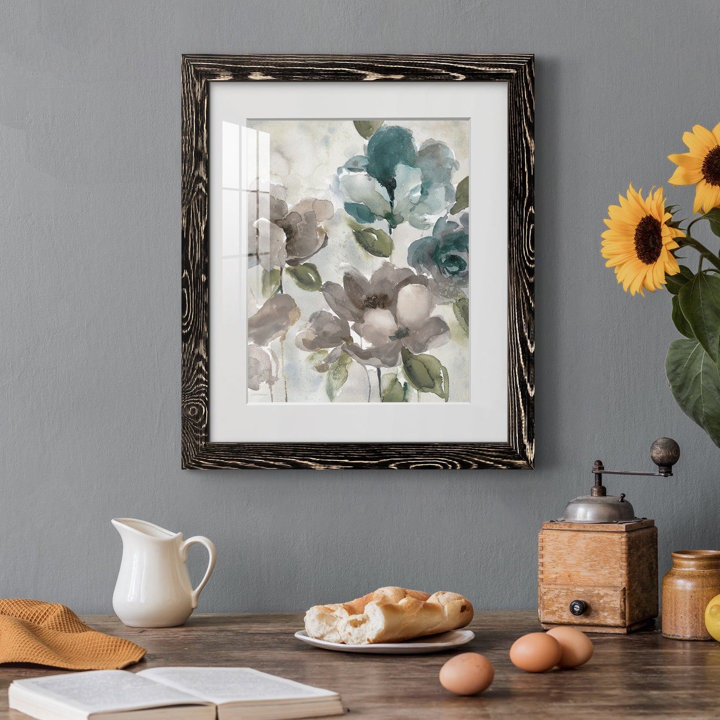 Topaz Garden II - Barnwood Framed Art Print