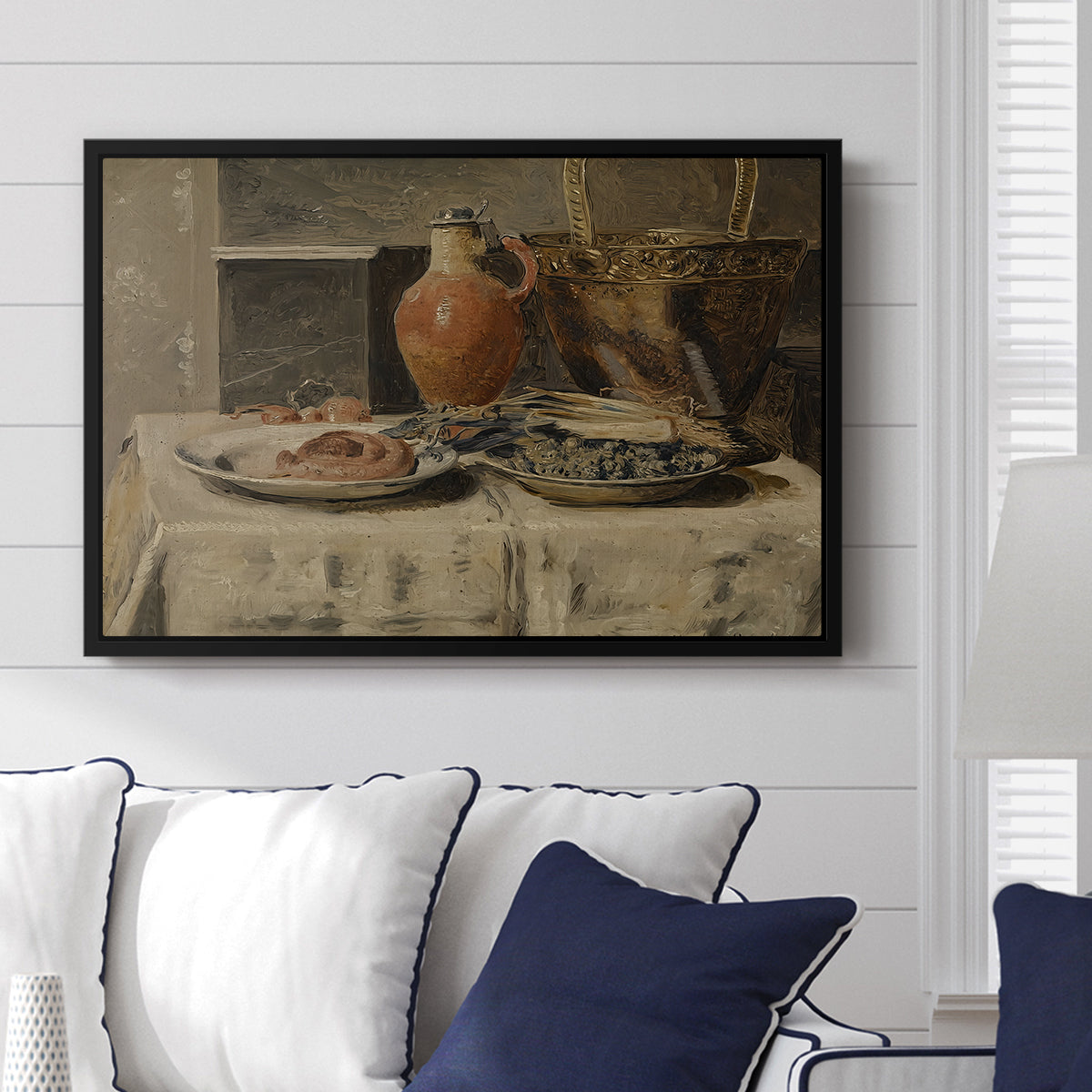 Still Life with Jar, c. 1881-1885 - Floater Framed Canvas Print