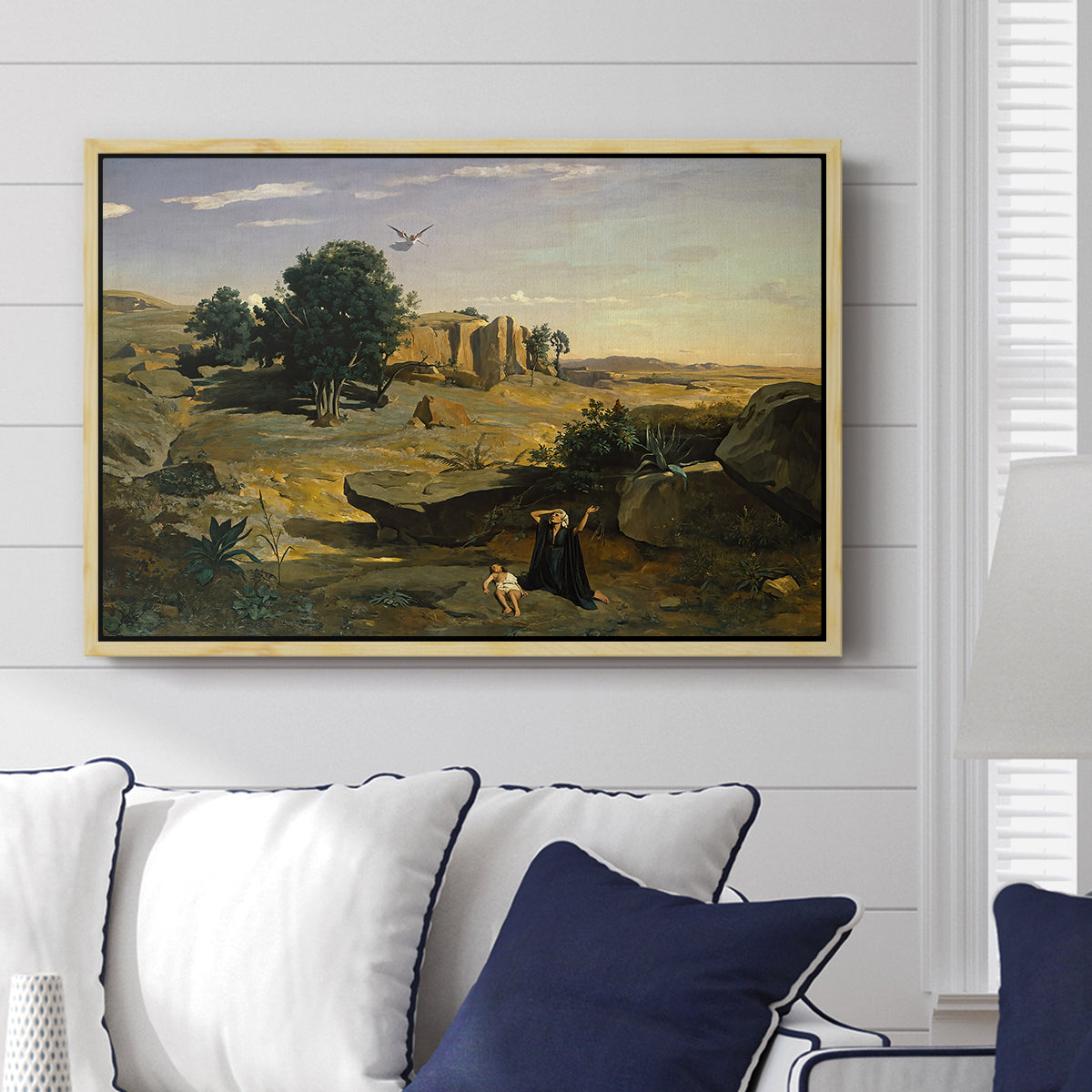 Hagar in the Wilderness, 1835 - Floater Framed Canvas Print