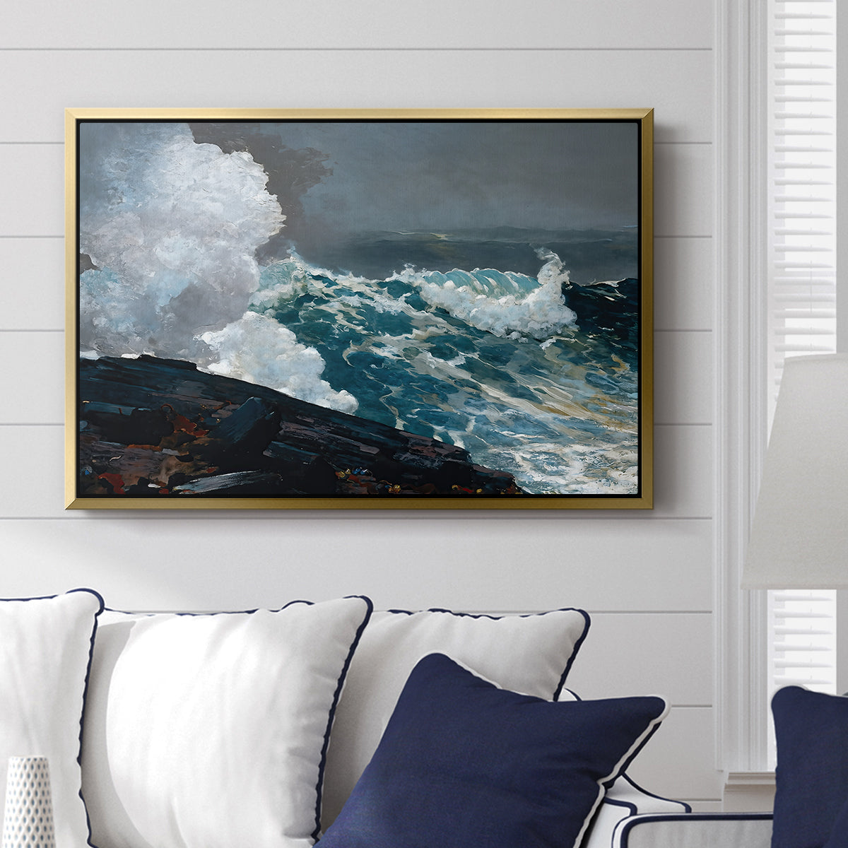 Northeaster, 1895 - Floater Framed Canvas Print