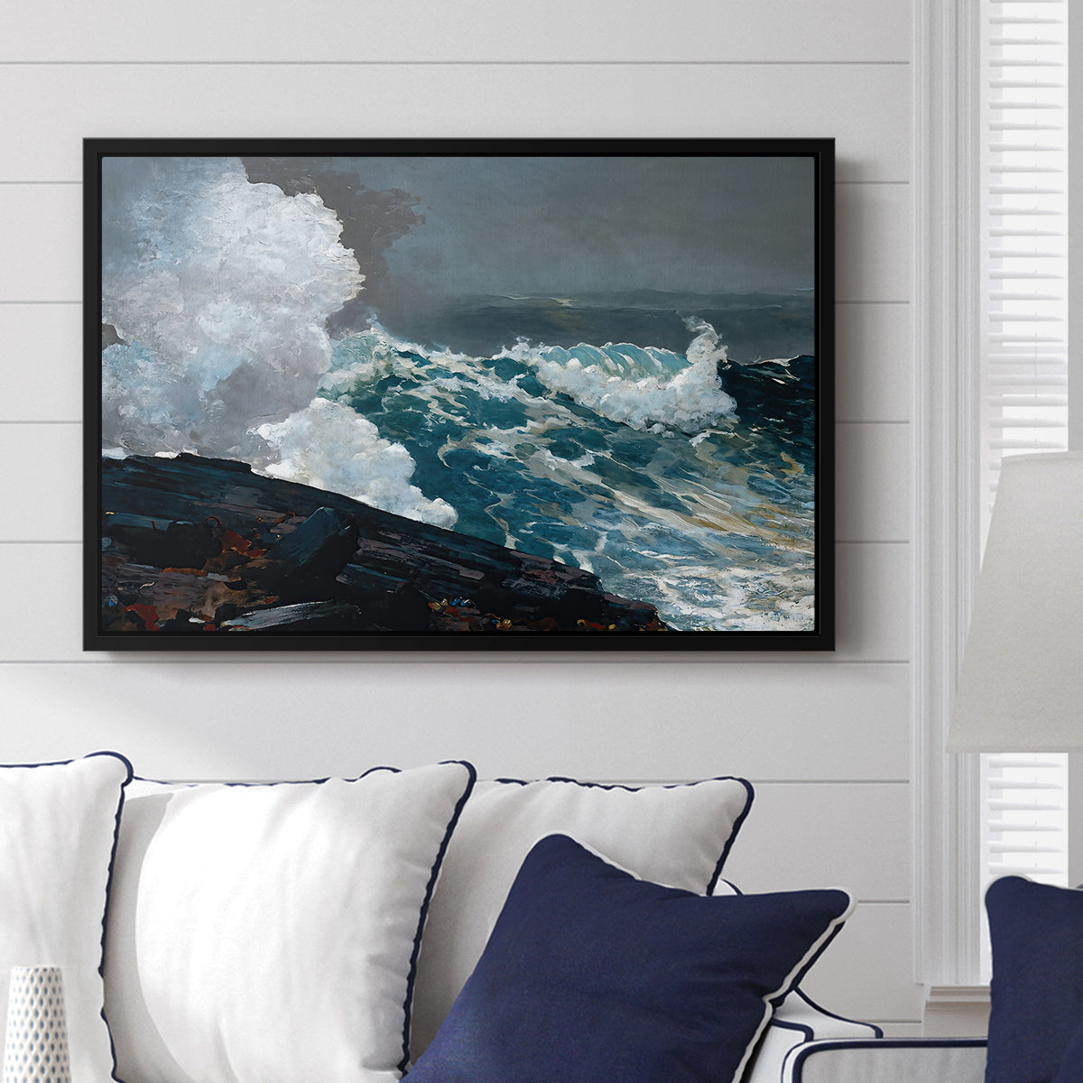Northeaster, 1895 - Floater Framed Canvas Print