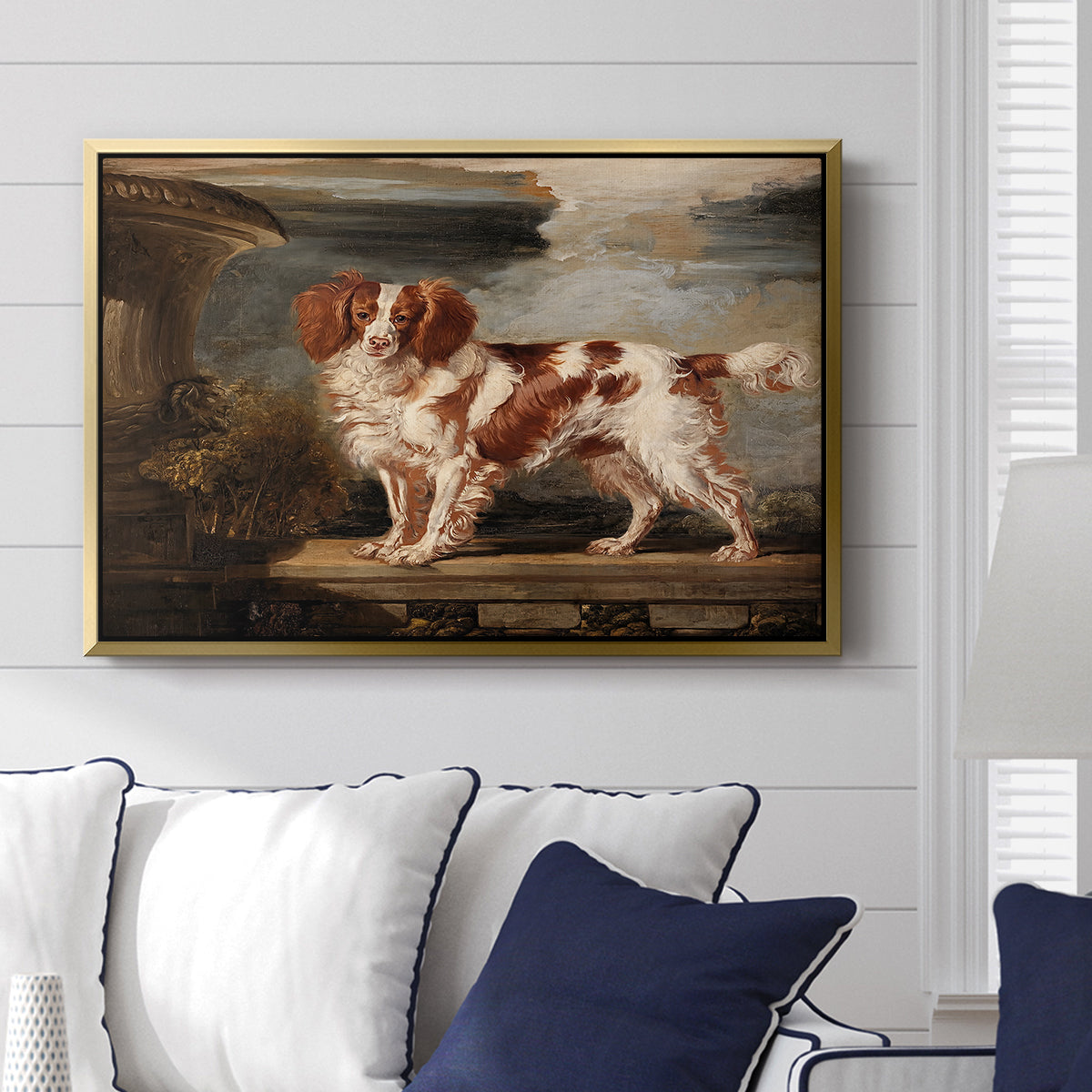 Portrait of Dash, a Favourite Spaniel, Property of Lady Frances Vane-Tempest, 1819 - Floater Framed Canvas Print