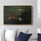 Spear Fishing on Lake Krøderen, 1851 - Floater Framed Canvas Print