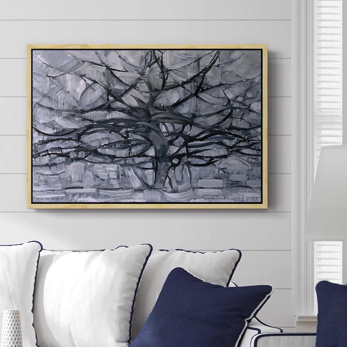 The Gray Tree, 1911 - Floater Framed Canvas Print