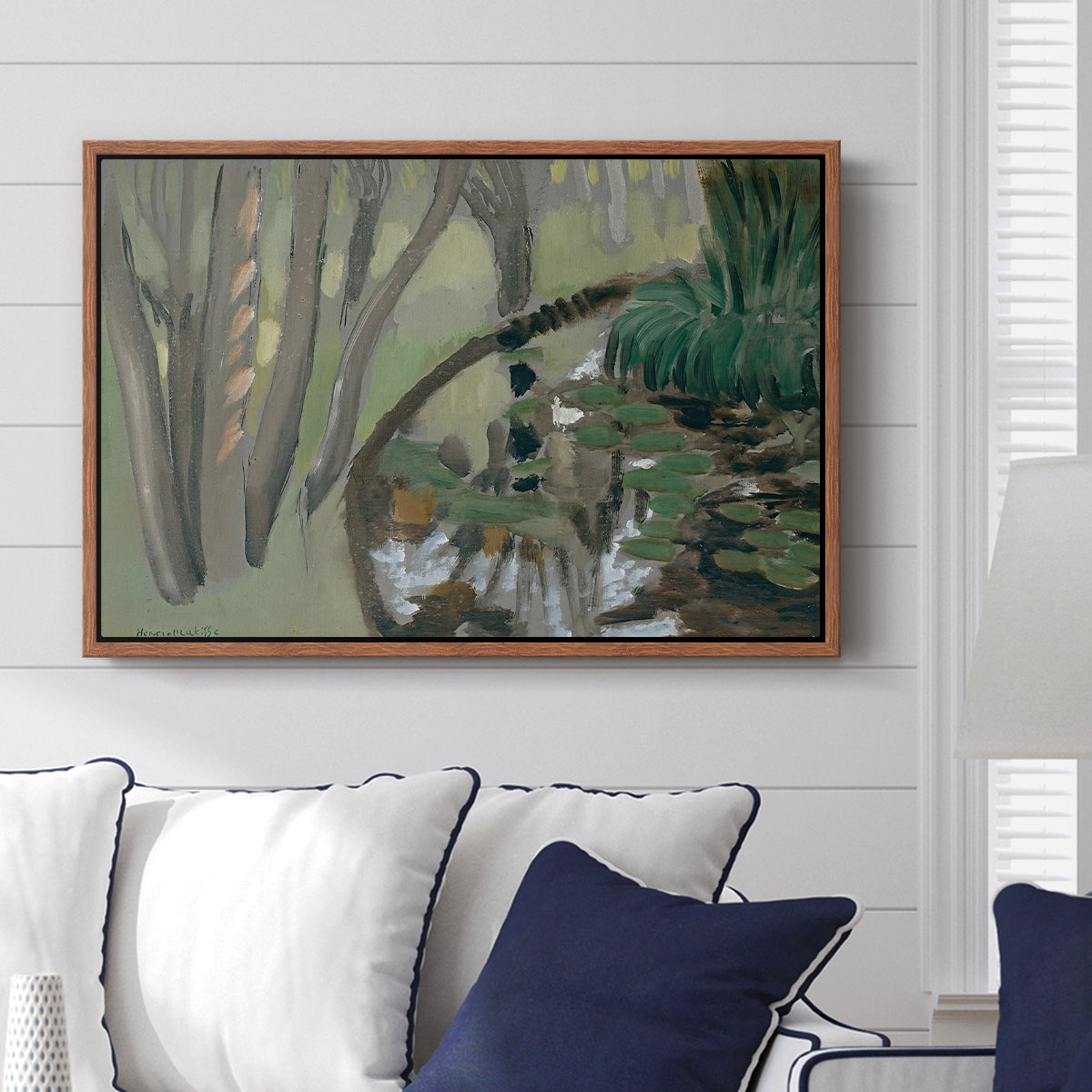 The Stream, Maintenon, 1918 - Floater Framed Canvas Print
