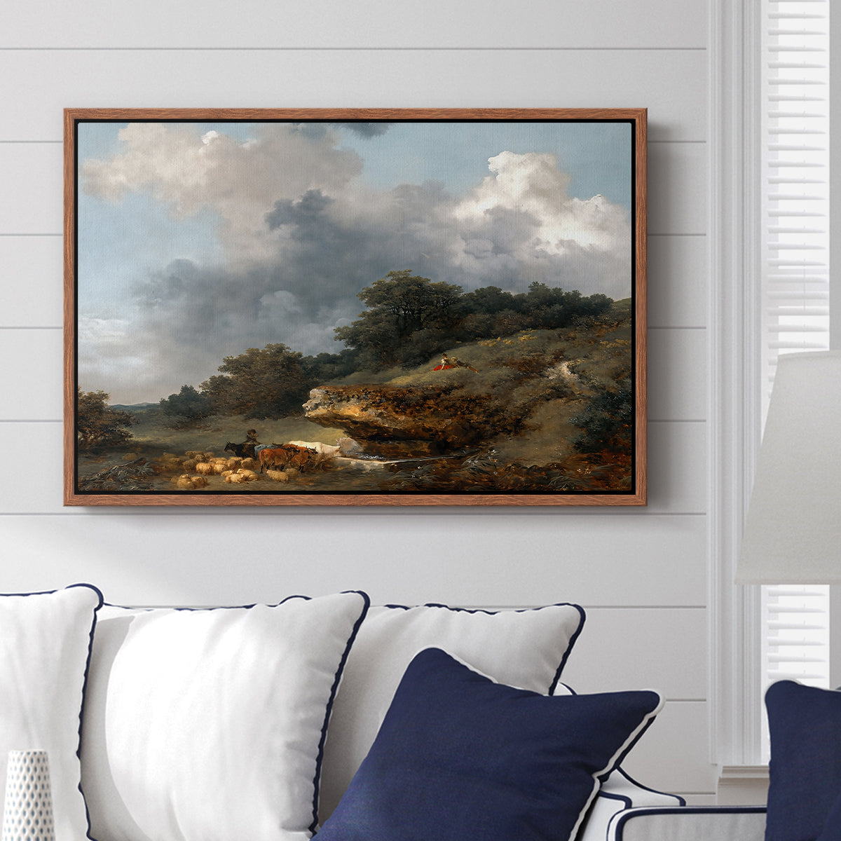 The Watering Place, c. 1765 - Floater Framed Canvas Print
