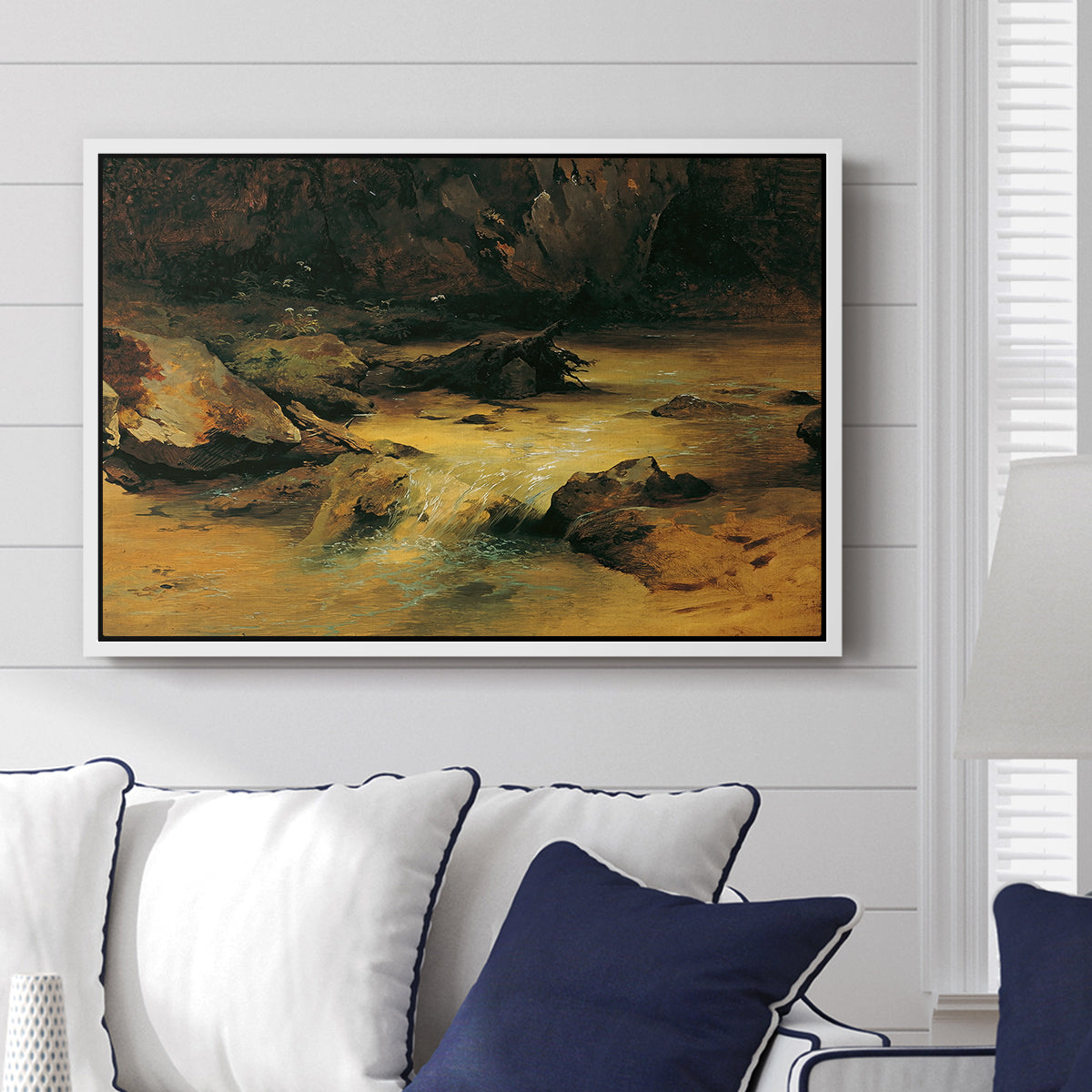 Wildbach (Wild Stream) - Floater Framed Canvas Print