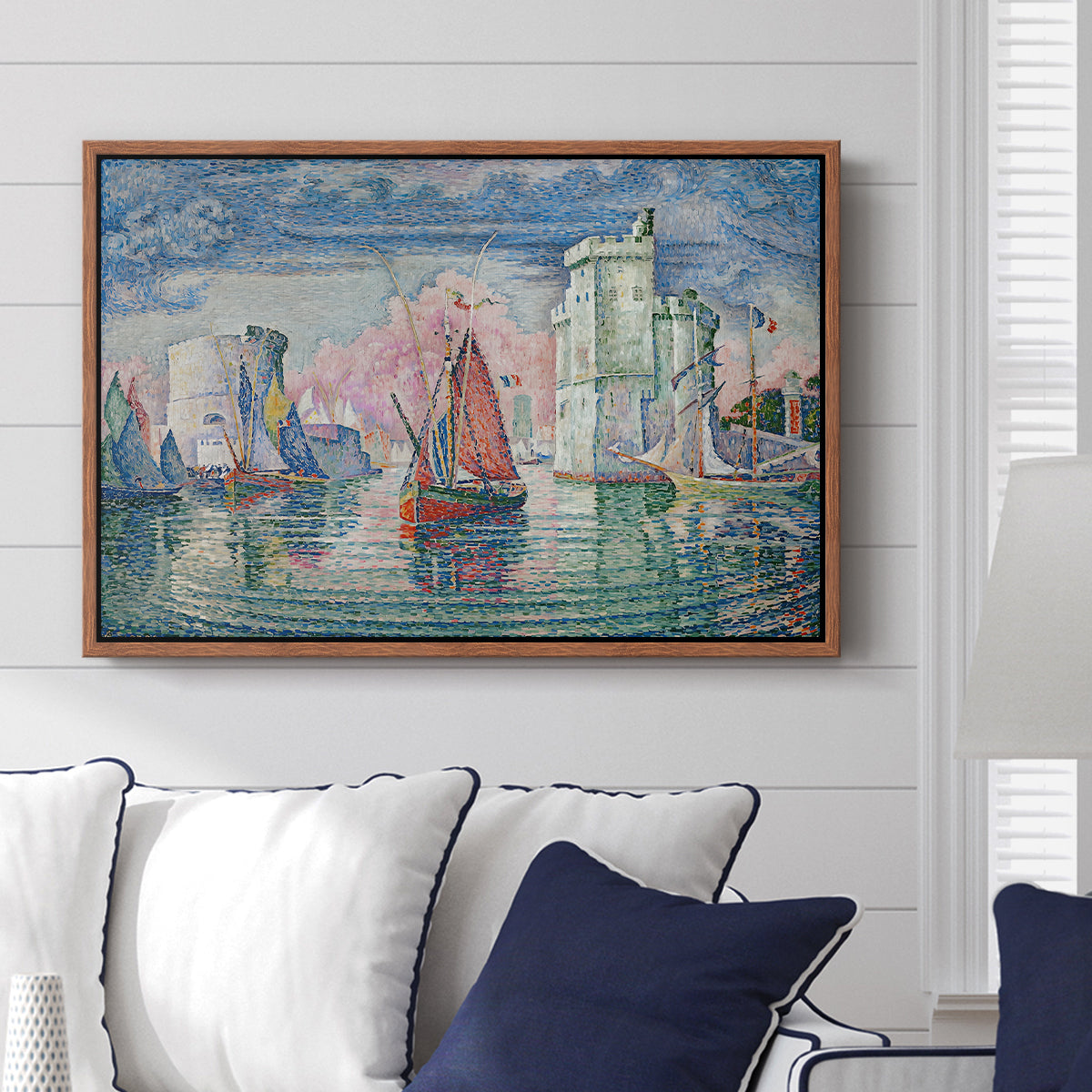 Entrance to the Port of La Rochelle, 1921 - Floater Framed Canvas Print