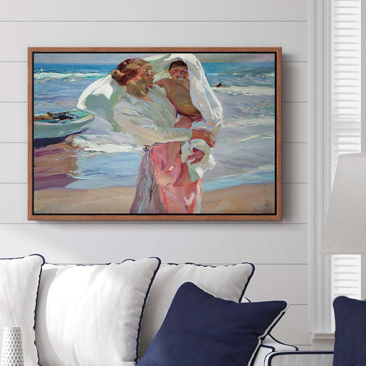 After Bathing, 1915 - Floater Framed Canvas Print