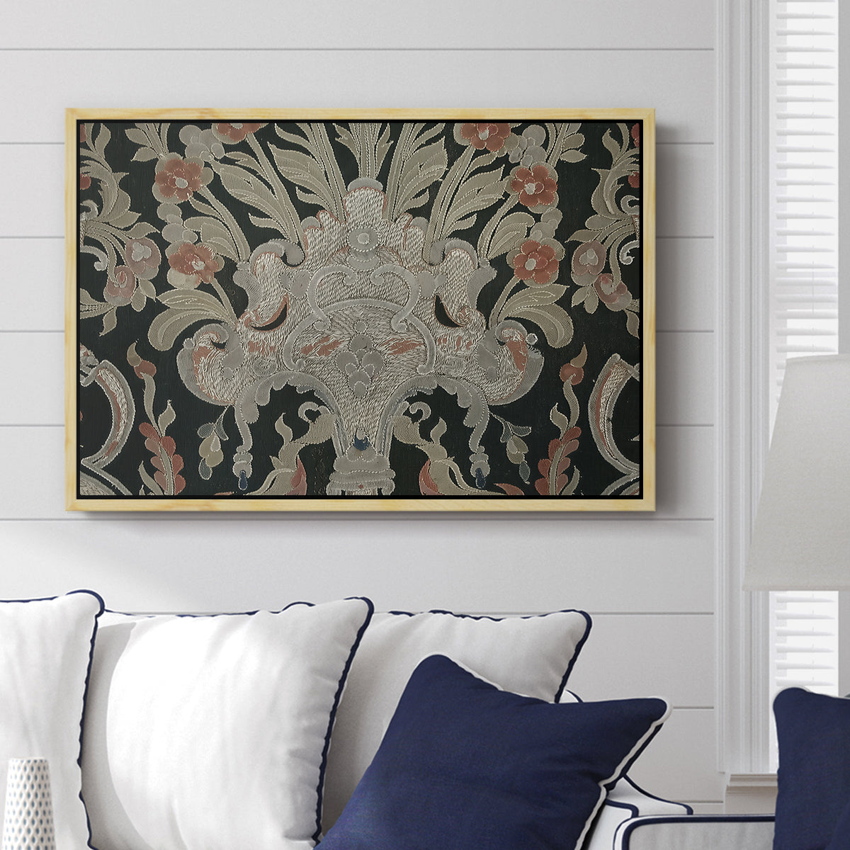 Hanging (Printed Textile), c. 18th Century - Floater Framed Canvas Print