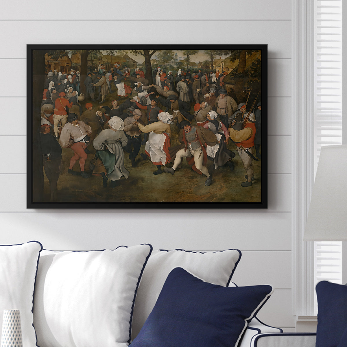 The Wedding Dance, c. 1566 - Floater Framed Canvas Print