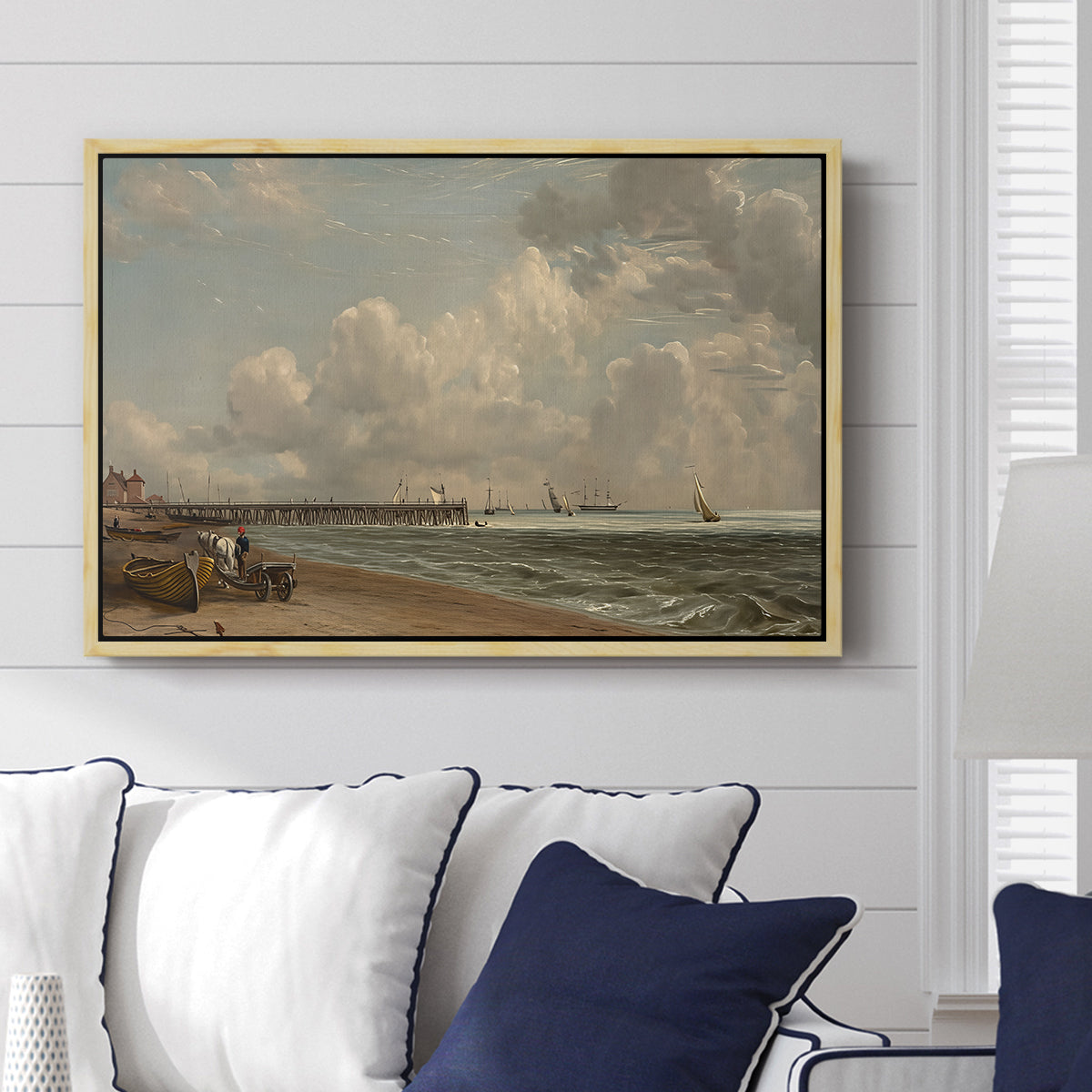 Yarmouth Jetty, 1822 - Floater Framed Canvas Print
