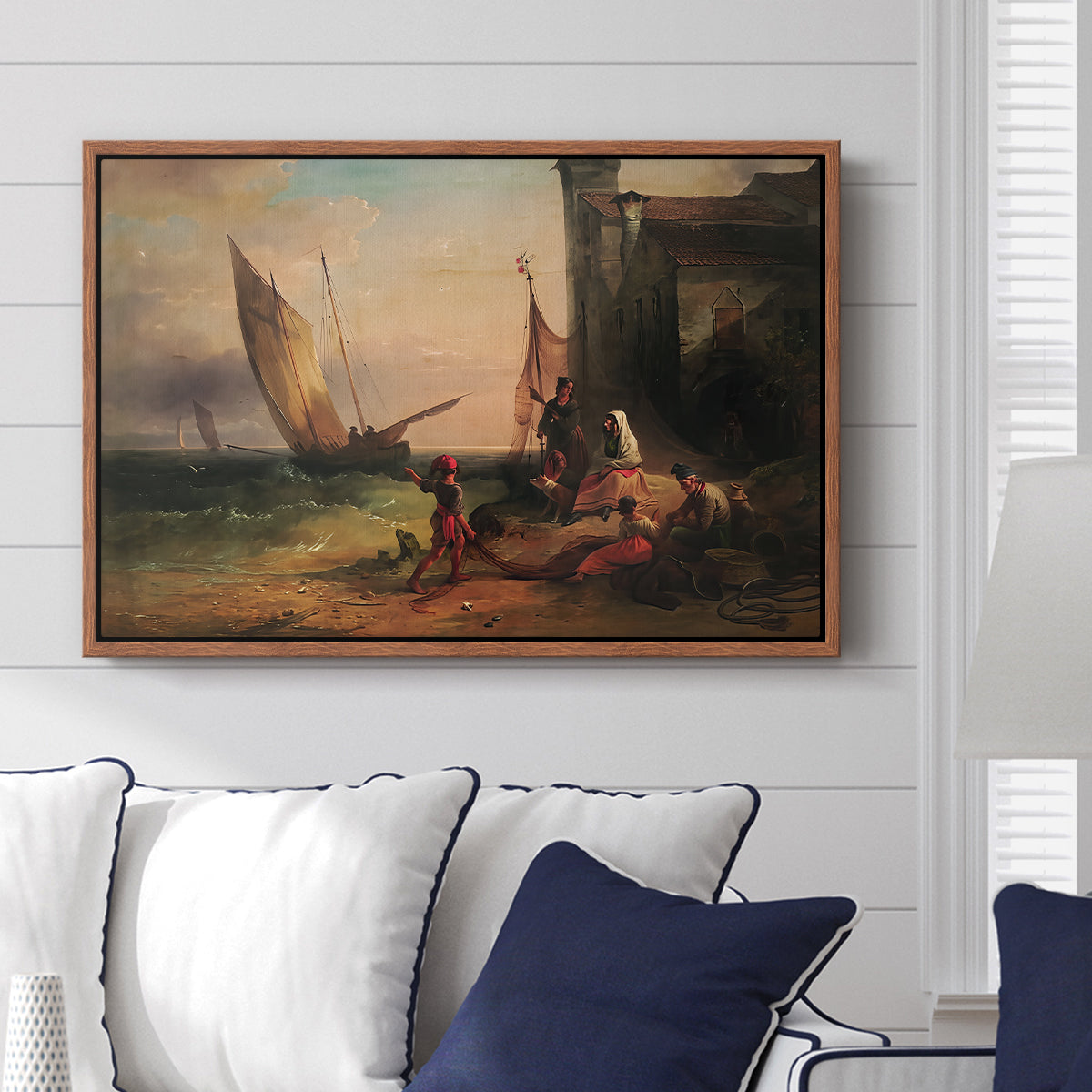 Fisherman's Family from Chioggia, 1838 - Floater Framed Canvas Print