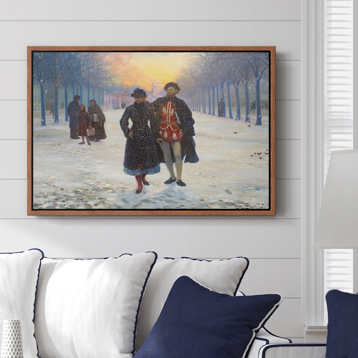 Morning after the Carnival, 1884 - Floater Framed Canvas Print