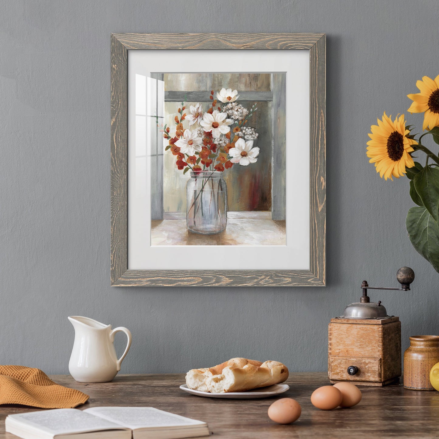 Autumn Spray - Barnwood Framed Art Print
