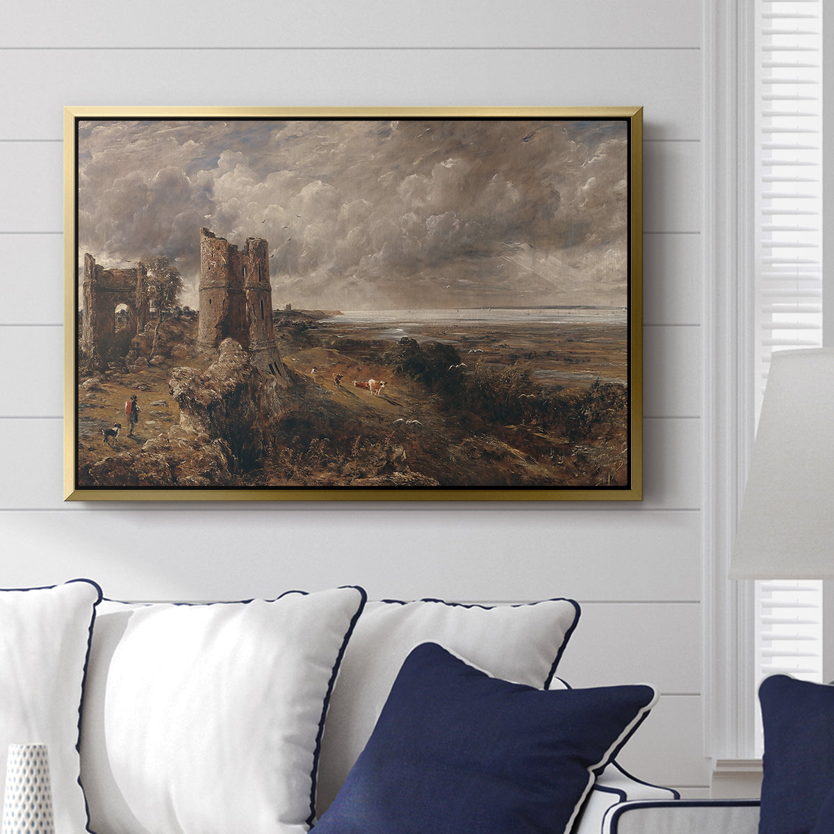 Hadleigh Castle, Mouth of Thames, c. 1829 - Floater Framed Canvas Print