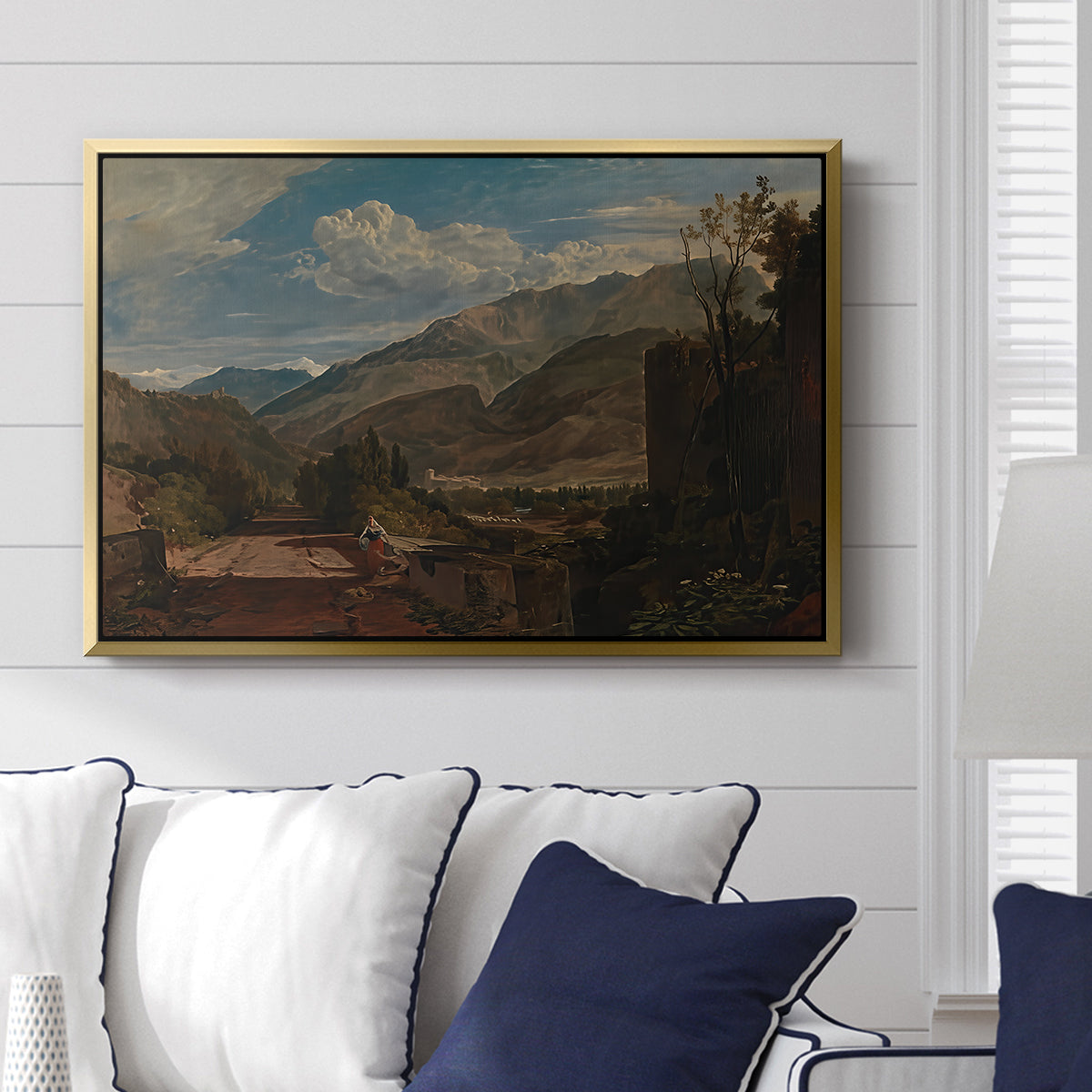 Bonneville, Savoy, 1803 - Floater Framed Canvas Print
