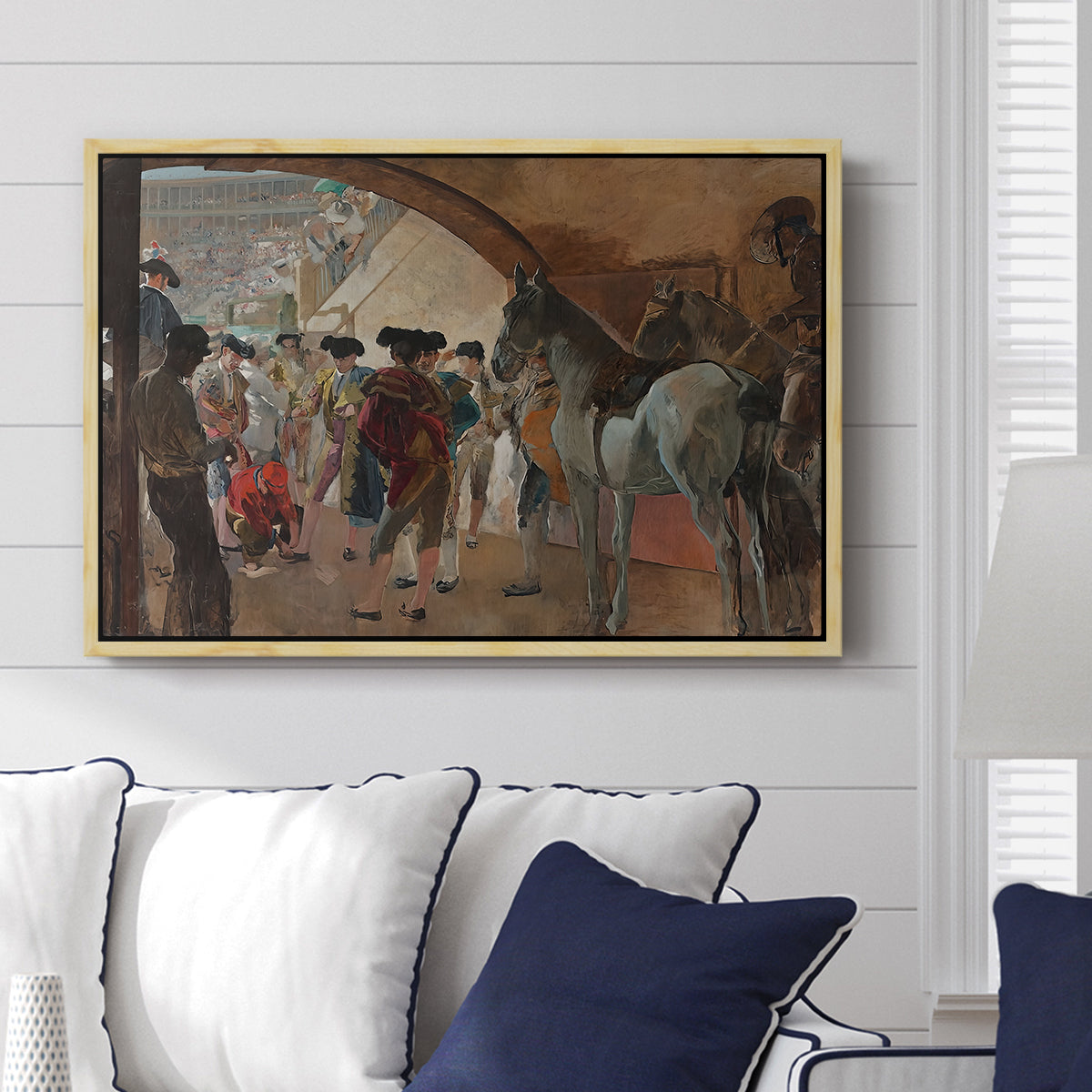 Before the Bullfight (Antes de la corrida), c. 1900 - Floater Framed Canvas Print