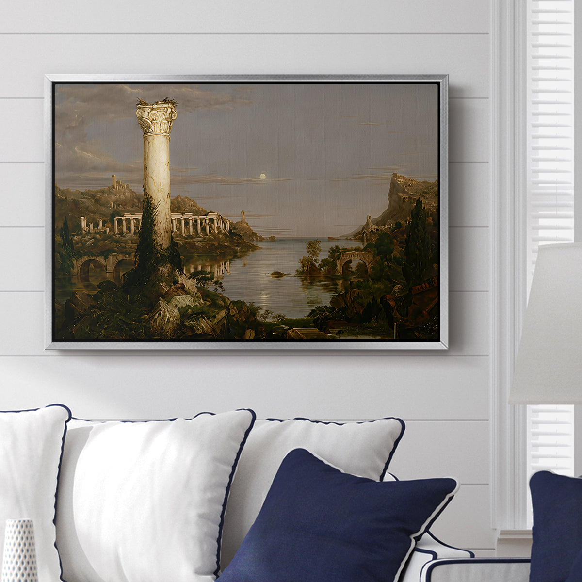 The Course of Empire: Desolation, 1836 - Floater Framed Canvas Print