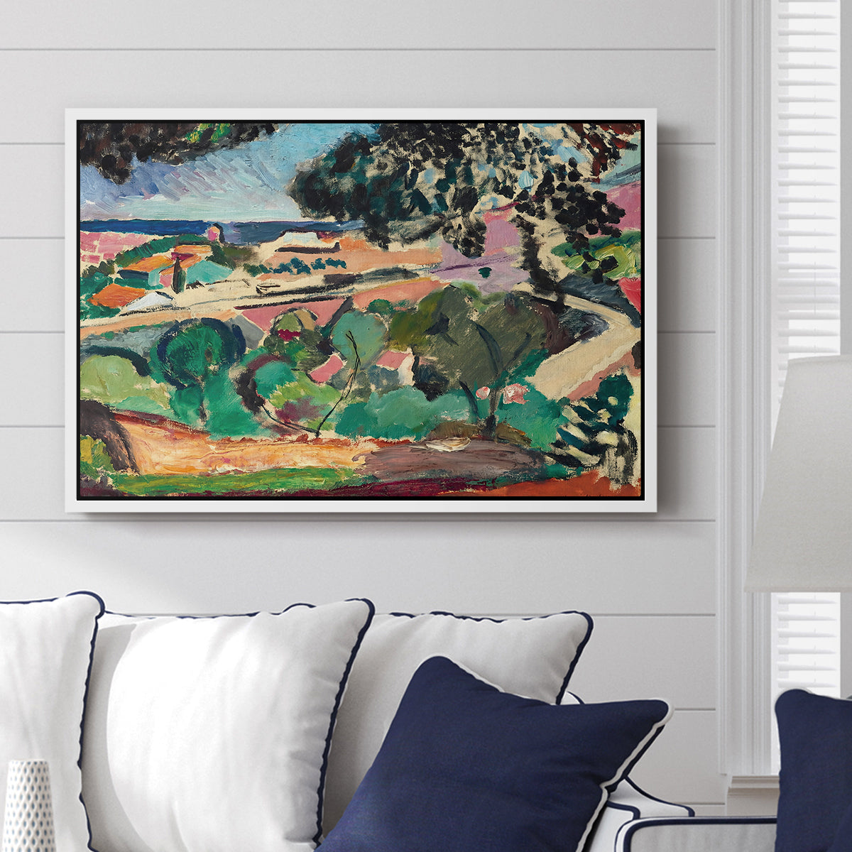 Landscape at Collioure, 1907 - Floater Framed Canvas Print